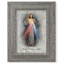 DIVINE MERCY FRAMED ART - 7 1/2" X 9 1/2"
