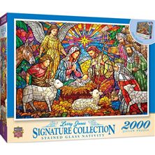 STAINED GLASS NATIVITY - 2000 PIECE JIGSAW PUZZLE