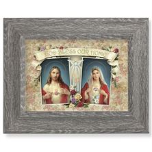 THE SACRED HEARTS HOUSE BLESSING FRAMED ART - 9 1/2" X 7 1/2"