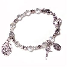 GIFT OF LIFE NOVENA BRACELET – Benedictine Crucifix, Saint Anne with Mary and Miraculous Medals