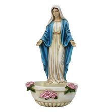 OUR LADY OF GRACE HOLY WATER FONT WITH ROSES