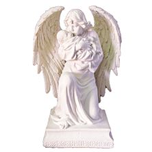 GUARDIAN ANGEL WITH CHILD VERONESE STATUE - 7"