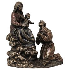 MADONNA AND CHILD WITH ST. ANTHONY BRONZED