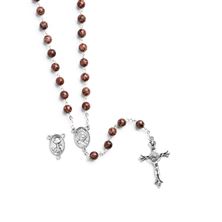 CARLO ACUTIS BROWN GLASS BEAD ROSARY