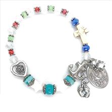 GENUINE GEMSTONE ST. NICHOLAS - ROSARY BRACELET