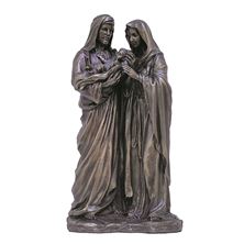 HOLY FAMILY COLD CAST BRONZE STATUE - 8 1/2"
