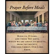 PRAYER BEFORE MEALS DA VINCI LAST SUPPER PLAQUE - 10"