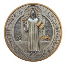 ST. BENEDICT WALL PLAQUE - 7"