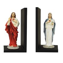 SACRED HEART OF JESUS and IMMACULATE HEART OF MARY BOOKEND SET