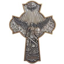 ST. MICHAEL DEFEND US IN BATTLE - WALL PLAQUE - 16"