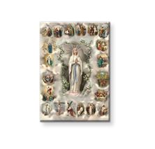 MYSTERIES OF THE ROSARY MINI MAGNETIC LAMINATED PLAQUE