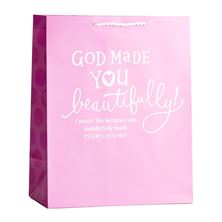 GOD MADE YOU BEAUTIFULLY - PINK GIFT BAG