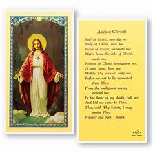LAMINATED HOLY CARD ANIMA CHRISTI