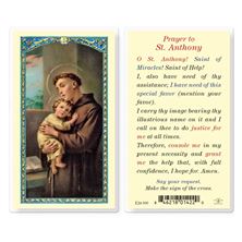 LAMINATED HOLY CARD - PRAYER TO ST. ANTHONY