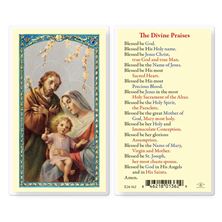 LAMINATED HOLY CARD - DIVINE PRAISES