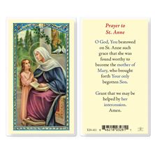 LAMINATED HOLY CARD SAINT ANNE