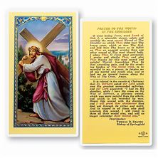 LAMINATED HOLY CARD PRAYER FOR SHOULDER WOUND
