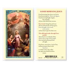 LAMINATED HOLY CARD - GOOD MORNING JESUS