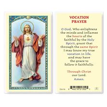 LAMINATED HOLY CARD  VOCATION PRAYER