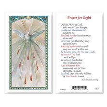 LAMINATED HOLY CARD PRAYER FOR LIGHT