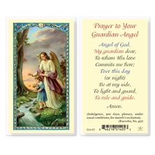 LAMINATED HOLY CARD - GUARDIAN ANGEL - GIRL