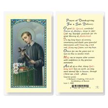 LAMINATED HOLY CARD - ST. GERARD (Prayer of Thanksgiving for a Safe Delivery)