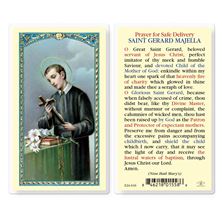 LAMINATED HOLY CARD - SAINT GERARD (Prayer for Safe Delivery)