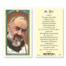 LAMINATED HOLY CARD - ST. PIO