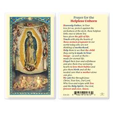 LAMINATED HOLY CARD - PRAYER FOR THE UNBORN
