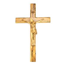 OLIVE WOOD CRUCIFIX - HAND CARVED 19 ½”