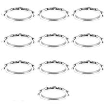 PACK OF 10 SILVER OXIDIZED ROSARY RINGS - Medium 1" Diameter