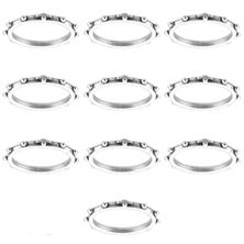 PACK OF 10 SILVER OXIDIZED ROSARY RINGS - Large 1¼” Diameter