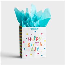 HAPPY BIRHTDAY - GIFT BAG (WITH TISSUE PAPER)