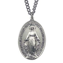 STERLING MIRACULOUS MEDAL ON 27" CHAIN