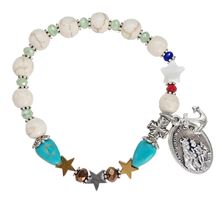 GENUINE GEMSTONE OUR LADY OF MT. CARMEL - ROSARY BRACELET