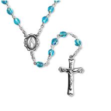 AQUA BIRTHSTONE ROSARY - MARCH