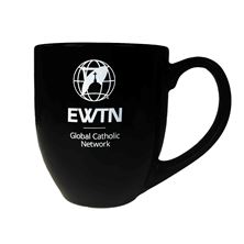 EWTN BLACK MUG WITH WHITE LOGO