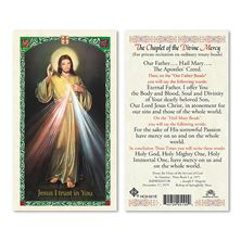 LAMINATED HOLY CARD THE CHAPLET OF DIVINE MERCY