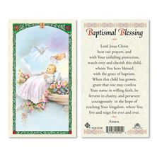 LAMINATED HOLY CARD - BAPTISMAL BLESSING