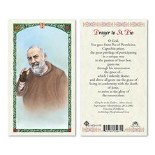 LAMINATED HOLY CARD - SAINT PIO