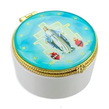 MIRACULOUS MEDAL PORCELAIN ROSARY BOX