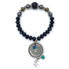 HEMATITE and CRYSTAL OUR FATHER PRAYER - BRACELET (AQUINAS)