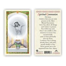 LAMINATED HOLY CARD SPIRITUAL COMMUNION