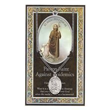 ST. ROCH PATRON SAINT PEWTER MEDAL AND CARD