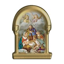 ADORATION OF THE SHEPHERDS GOLDEN ARCH MAGNETIC PLAQUE
