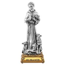 ST. FRANCIS OF ASSISI FINE PEWTER STATUE