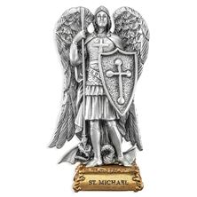 ST. MICHAEL THE ARCHANGEL FINE PEWTER STATUE