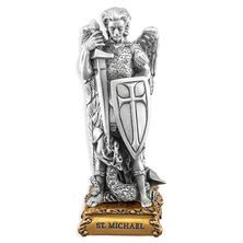 ST. MICHAEL DEFENDER OF DIVINE GLORY FINE PEWTER STATUE