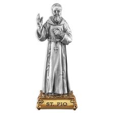 ST. PADRE PIO FINE PEWTER STATUE