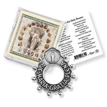 AVE MARIA POCKET ROSARY RING WITH CARD